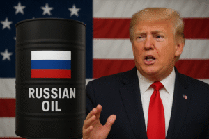 Trump says he would support sanctions if NATO countries halt purchases of Russian oil.